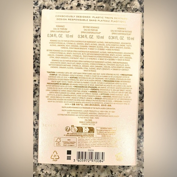 Ralph Lauren Romance Travel Spray Gift Set Limited Edition - Picture 7 of 8